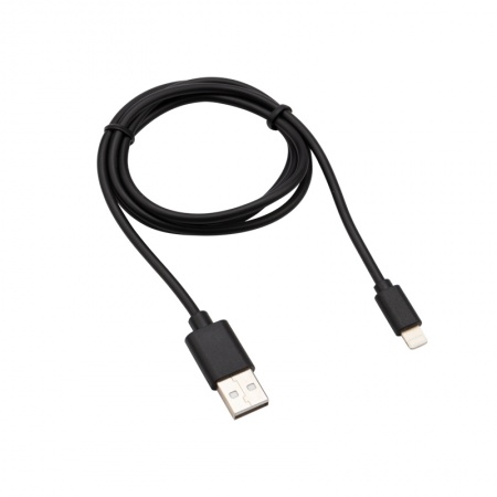 Кабель USB-A – Lightning, 2,4А, 1м, ПВХ, черный REXANT