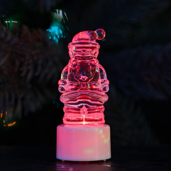 Фигура светодиодная на подставке Санта Клаус, RGB