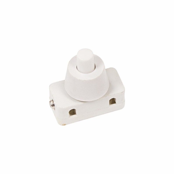 Выключатель-кнопка 250V 2А (2с) ON-OFF белый (PBS-17A) (для настольной лампы) REXANT