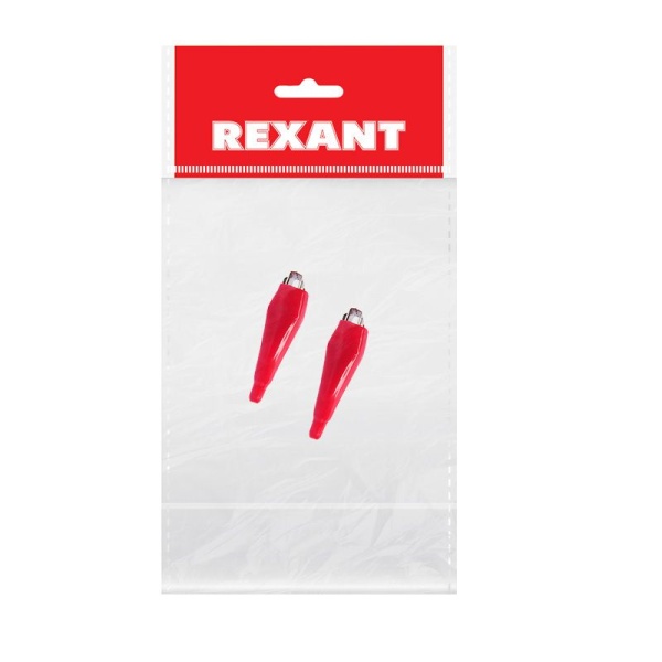 Зажим крокодил в изоляторе, длина 56мм, ток 5A, 2 шт., пакет БОПП REXANT