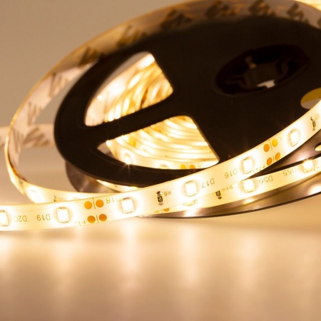 Лента светодиодная 12В, SMD2835, 4,8Вт/м, 60 LED/м, 3000К, 10мм, 5м, IP65 LAMPER