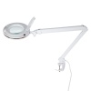 Лупа на струбцине круглая 3D с подсветкой 60 SMD LED, сенсорный регулятор яркости, ø127мм, белая REXANT