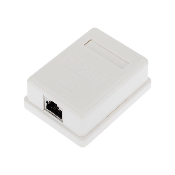 Розетка компьютерная внешняя, 1-порт RJ-45 (8P8C), STP, CAT 6 REXANT