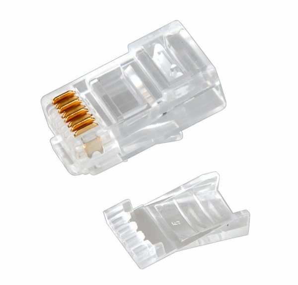 Разъем RJ-45(8P8C) под витую пару, UTP, CAT 6, с вставкой REXANT