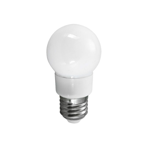 Лампа светодиодная, диаметр 50мм, E27, 9 LED, 3Вт, RGB, матовая колба, 230В NEON-NIGHT