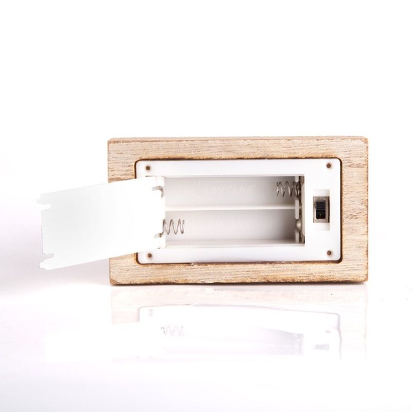 Деревянная фигурка с подсветкой Елочка 9x5x19 см