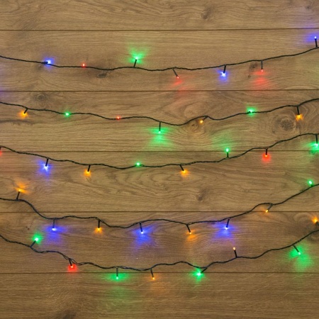 Гирлянда Твинкл-Лайт 20 м, темно-зеленый ПВХ, 160 LED, цвет мультиколор