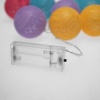 Тайские фонарики Фейерверк 1,5 м, прозрачный ПВХ, 10 LED, теплый белый, питание 2 х АА (батарейки не в комплекте)