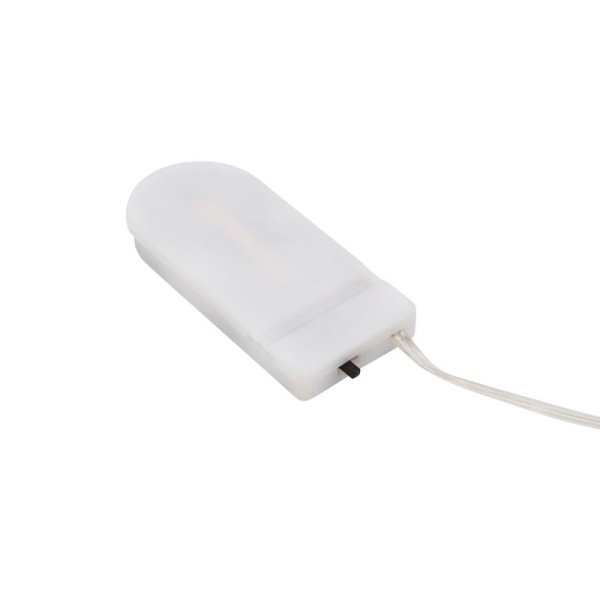Гирлянда светодиодная Роса с крупными каплями 2м, 20LED, МУЛЬТИКОЛОР, IP20, тонкий батарейный блок, 2хCR2032 в комплекте NEON-NIGHT