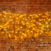 Гирлянда светодиодная Занавес 2х0,8м 160 LED ТЕПЛЫЙ БЕЛЫЙ прозрачный ПВХ IP65 эффект мерцания 230В нужен блок 303-500-1 NEON-NIGHT