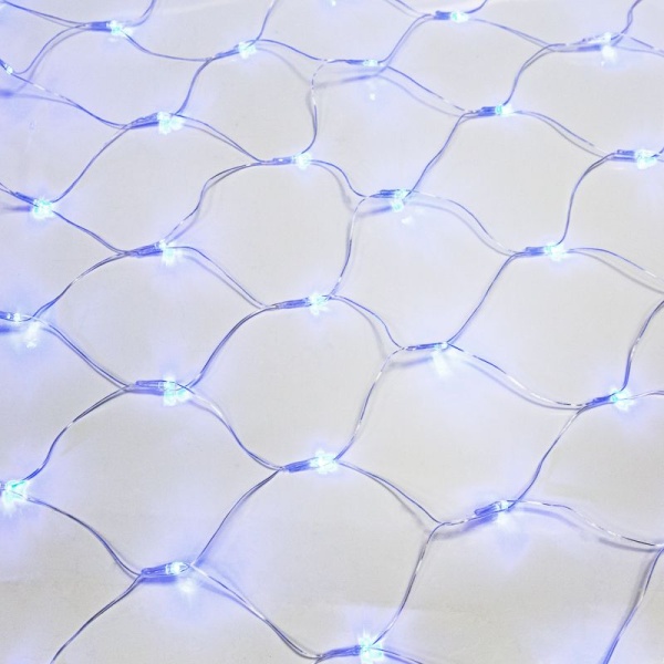 Гирлянда Сеть 1,5х1,5м, прозрачный ПВХ, 150 LED Синий