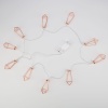 Гирлянда светодиодная Кристаллы бронзовые 10 LED, 1,5 м, прозрачный ПВХ, теплый белый свет свечения, 2 х АА (батарейки не в комплекте) NEON-NIGHT