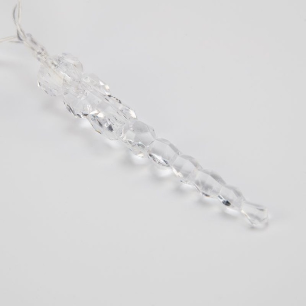 Гирлянда светодиодная Сосульки 1,5 м, 10 LED, прозрачный ПВХ, цвет свечения теплый белый, 2 х АА (батарейки не в комплекте) NEON-NIGHT