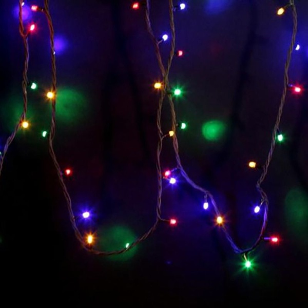 Гирлянда светодиодная Нить 20м 200 LED МУЛЬТИКОЛОР черный каучук IP67 постоянное свечение 230В соединяется нужен блок 315-000 NEON-NIGHT