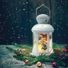 Декоративный фонарь с шариками 12х12х20,6 см, белый корпус, теплый белый цвет свечения NEON-NIGHT