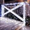 Гирлянда светодиодная Занавес 2х1,5м 192 LED БЕЛЫЙ прозрачный ПВХ IP65 постоянное свечение 230В блок в комплекте NEON-NIGHT