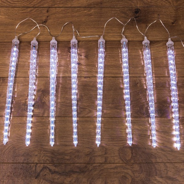 Гирлянда светодиодная Сосульки 230В, комплект 8 шт х 42 см, 36x8 LED, не соединяются