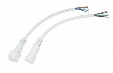 Соединительный кабель (5pin) герметичный (IP67) 5х0.5мм²  белый  REXANT