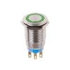 Кнопка антивандальная Ø19 12В(LED) Фикс (5с) OFF-ON/ON-OFF подсв/зеленая REXANT