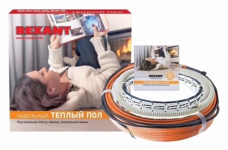 Теплый пол, кабельная секция Standard RND-20-300 300Вт, 20м, 1,3-2,6м² двухжильный REXANT