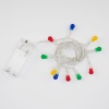 Гирлянда светодиодная Шарики 1,5 м, 10 LED, прозрачный ПВХ, цвет свечения мультиколор, 2 х АА (батарейки не в комплекте) NEON-NIGHT