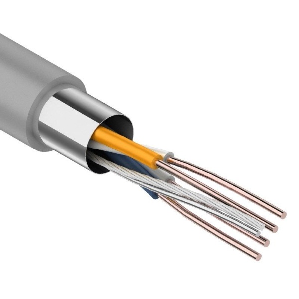 Кабель витая пара омедненный F/UTP, CCA, CAT 5e, PVC, 2PR, 24AWG, INDOOR, SOLID, серый, 305м PROconnect