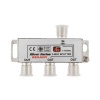 Делитель ТВх3 под F-разъем, 5-1000МГц, Silver (4 F-разъема в комплекте) REXANT
