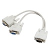 Переходник штекер VGA - 2 гнезда VGA, провод REXANT