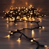 Гирлянда светодиодная Нить 10м 200 LED ТЕПЛЫЙ БЕЛЫЙ черный каучук IP67 эффект мерцания 230В соединяется нужен блок 315-000 NEON-NIGHT
