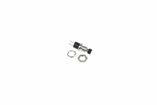 Выключатель-кнопка металл 220V 2А (2с) OFF-(ON) Ø7.2 черная Micro (RWD-301, PBS-10B) REXANT