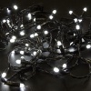 Гирлянда светодиодная Нить 10м 100 LED БЕЛЫЙ черный ПВХ IP65 эффект мерцания 230В соединяется нужен блок 303-500 NEON-NIGHT