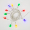 Гирлянда светодиодная Шарики 1,5 м, 10 LED, прозрачный ПВХ, цвет свечения мультиколор, 2 х АА (батарейки не в комплекте) NEON-NIGHT