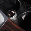 Автозарядка в прикуриватель 2хUSB с дисплеем (АЗУ) (1000+2100 mA) серебристая REXANT