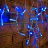 Гирлянда светодиодная Бахрома (Айсикл) 1,8х0,5м 48 LED СИНИЙ белый ПВХ IP65 постоянное свечение 230В блок в комплекте NEON-NIGHT
