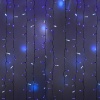 Гирлянда светодиодная Занавес 2х3м 600 LED СИНИЙ белый ПВХ IP65 эффект мерцания 230В  нужен блок 303-500-1 NEON-NIGHT