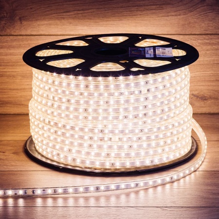 Лента светодиодная 220В, SMD5730, 60 LED/м, Теплый белый, 6,5x13мм, 100м, без установочного набора, IP67 NEON-NIGHT