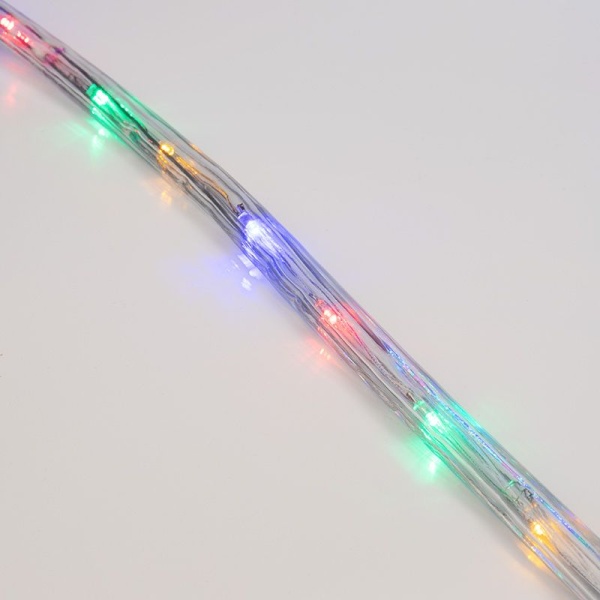 Дюралайт LED трехжильный 230В 13мм 24 LED/м МУЛЬТИ (RYGB) свечение с динамикой модуль 4м бухта 100м NEON-NIGHT Эконом