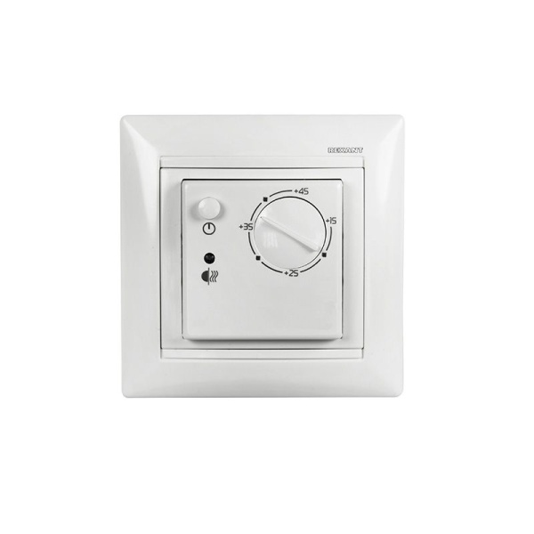 Терморегулятор механический RX-308B, совместим с Legrand серии Valena, белый REXANT